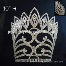 High Quality crystal cancer ribbon sign tiara crown cancer crown with crystal